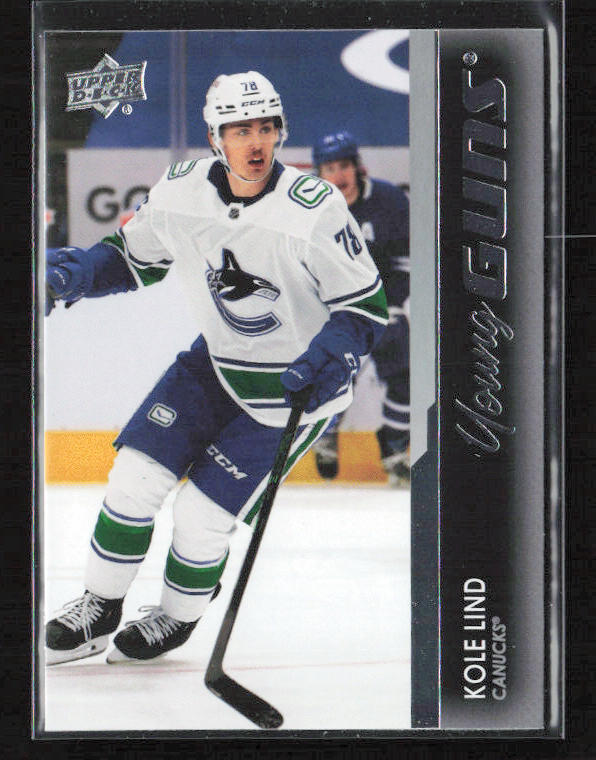 2021-22 Upper Deck #247 Kole Lind Young Guns RC Vancouver Canucks