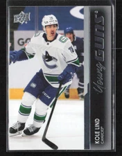2021-22 Upper Deck #247 Kole Lind Young Guns RC Vancouver Canucks