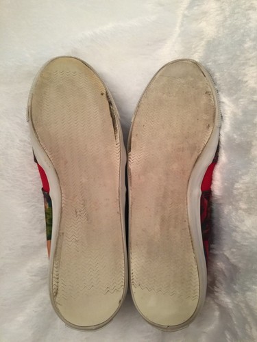 Sperry Top Sider Womens Sneaker Size 7.5 Red Floral Canvas Slip On Style Shoe - Picture 8 of 9