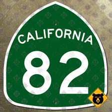 California State Route 82 highway road sign El Camino San Francisco Jose 11x12