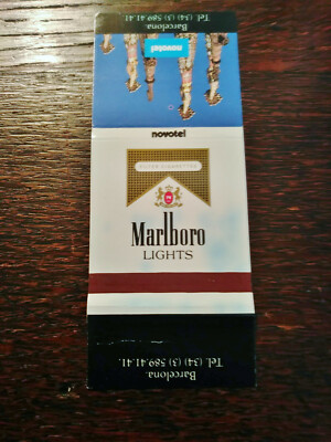 where to buy cigarettes barcelona Vintage Matchcover: Novotel Barcelona, Marlboro Lights Cigarettes SP