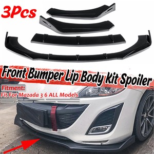 Details about Front Bumper Lip Spoiler Splitters Glossy For Mazda 3 Axela 6  Atenza 5 CX-3 CX5