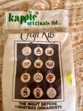 Kappie Original Craft Kit Vintage 1982 Night Before Christmas Ornaments by BHG