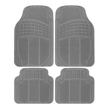 Bdk 3-piece Gray Rubber Floor Mats Front Rear Heavy Duty Universal Fit L...