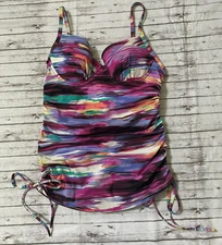 Love Your Assets By Sara Blakely Spanx Multicolor Tankini Size Small S Swimsuit