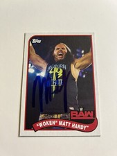 Matt Hardy WWE Signed 2018 Topps Heritage Card # 49