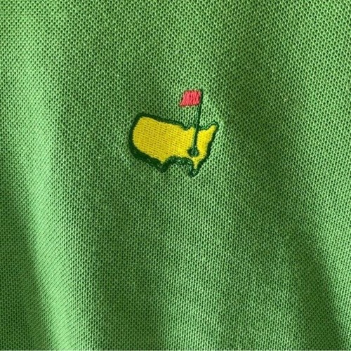 Masters Collection Men's Short-Sleeved Polo Shirt Size L Green Logo - Picture 3 of 6