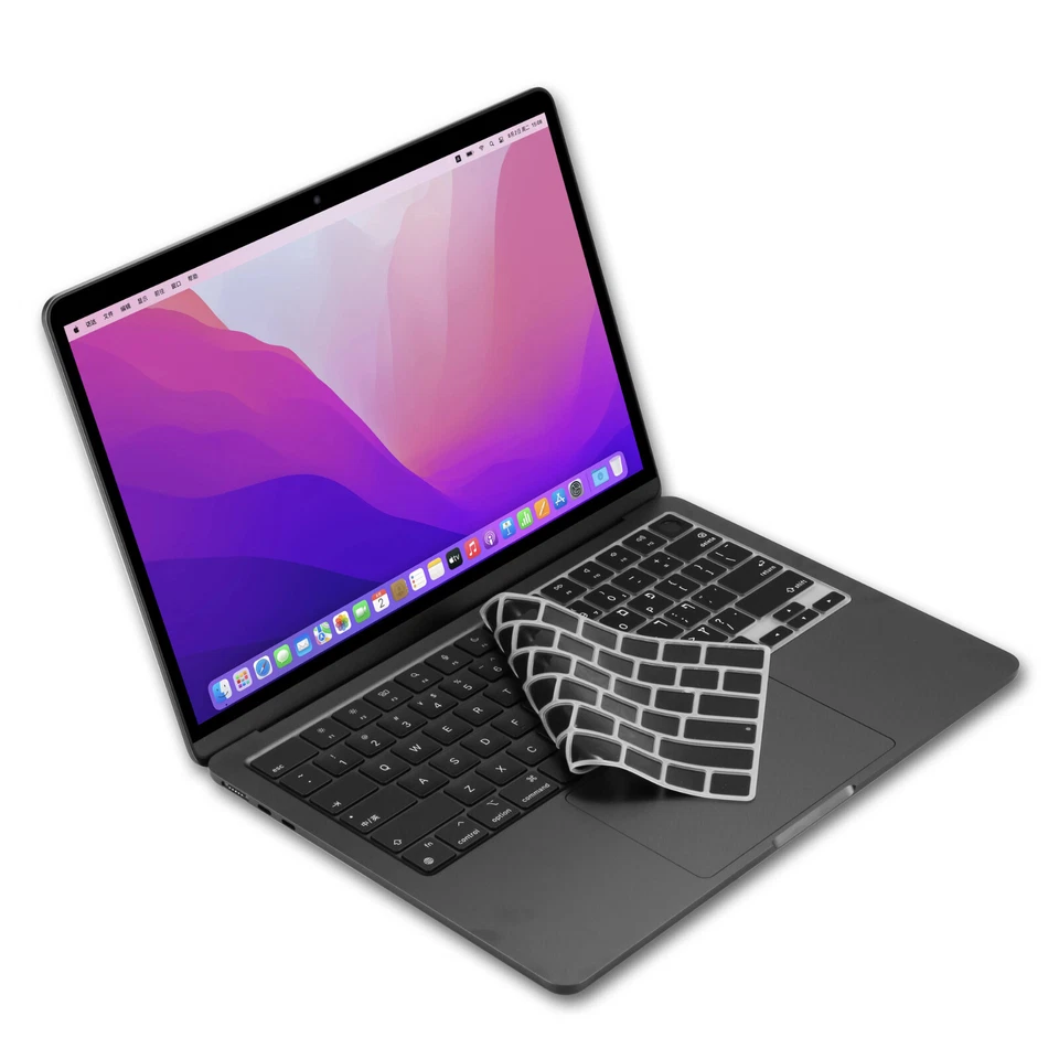 XSKN US EU Hebrew Silicone Keyboard Cover for 2022-2025 Macbook Air 13.6/15.3 - Image 4 of 4