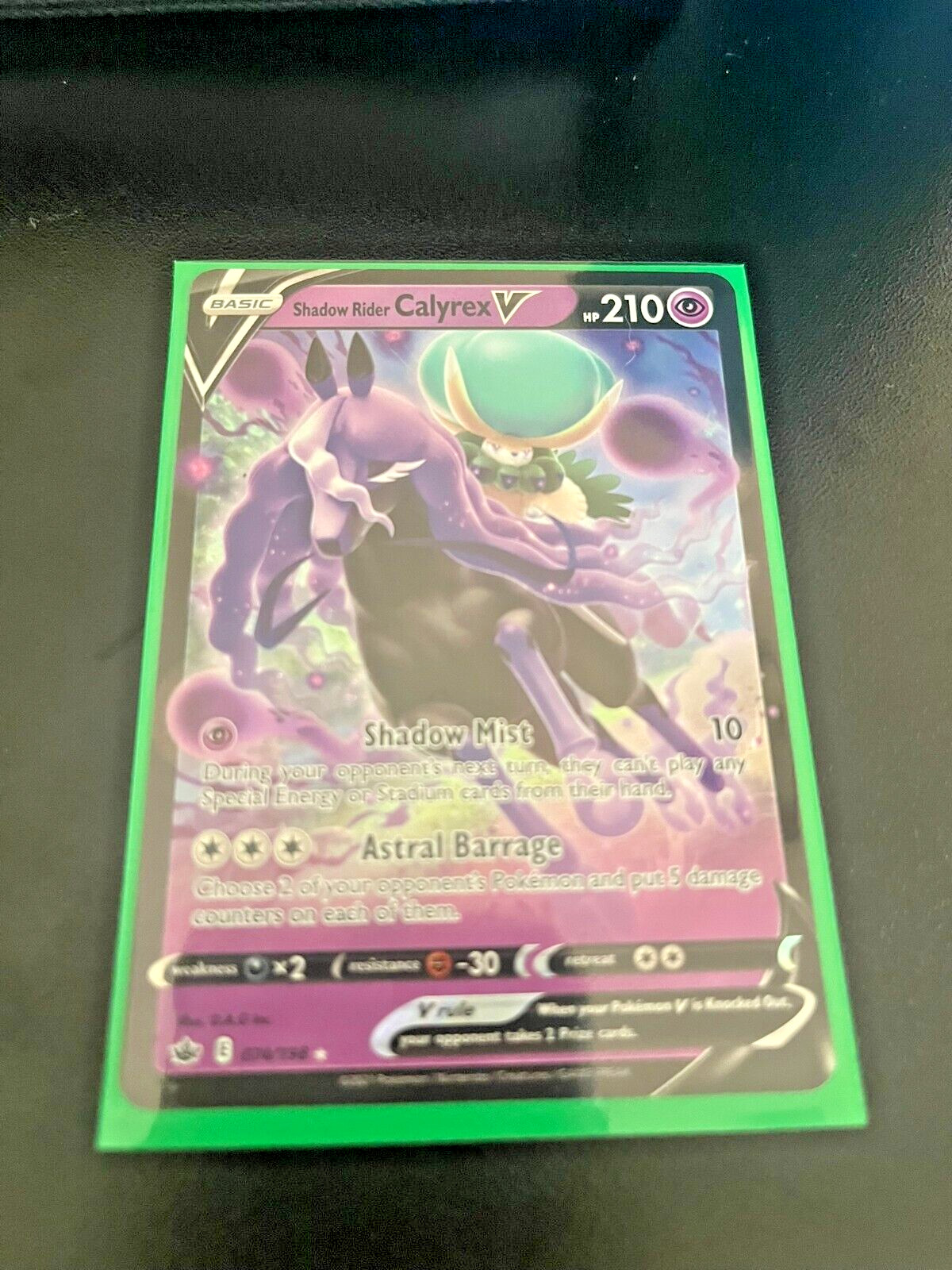Pokemon Shadow Rider Calyrex V 074/198 Chilling Reign Ultra Rare Holo NM