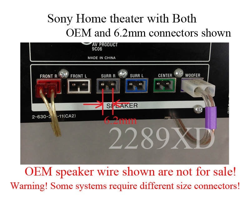 6c 6.2mm connectors made for Sony DAV-C450/C700/C770/C990/DX150/DX170 ...