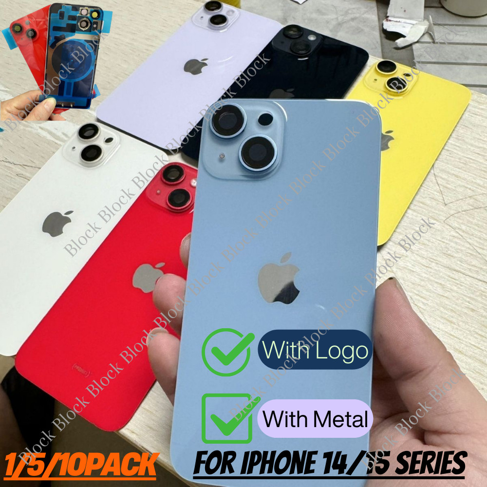 Replacement Rear Back Glass Big Hole For iPhone 14/14 Plus /15/Pro Max Cover Lot