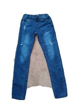 Girls VIGOSS Jeans Sz. 8 Adjustable Waistband Straight Leg/Distressed Ripped