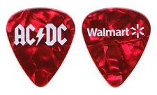 AC/DC Red Pearl Promotional Walmart Guitar Pick - 2008