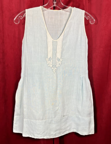 Antique 20s made in France cotton lounge boudoir camisole tunic top