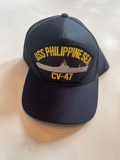 USS PHILIPPINE SEA CV-47 SHIP Snapback HAT BALL CAP USA MADE Eagle Crest