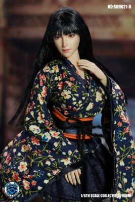 SDH021D Elf Ear Girl Head Carved 1/6th Black Hair DIY 12'' TBL PH Action Figure