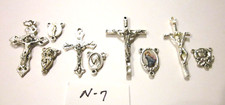 N-7 Beloved grouping of rosary-making supplies: Centers and Crucifixes