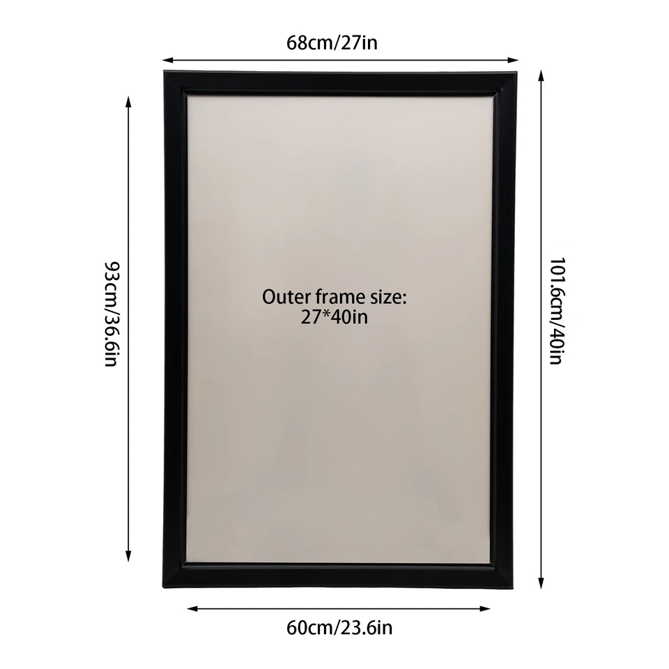 Cartaz LED 27x40"" quadro filme luz traseira caixa placa publicitária display 40*27" - Imagem 2 de 4