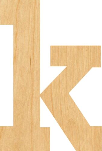 Majuscule lettre K découpée au laser forme de bois fourniture artisanale - découpe artisanale - Photo 1/1