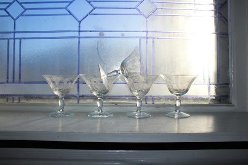 5 Vintage Morgantown Champagne Sherbet Glasses Mayfair & Virginia - Picture 4 of 4
