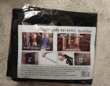 MagicGate Mesh Fence Pet Barrier Folding Safe Guard Indoor 28  x 71  Open Box