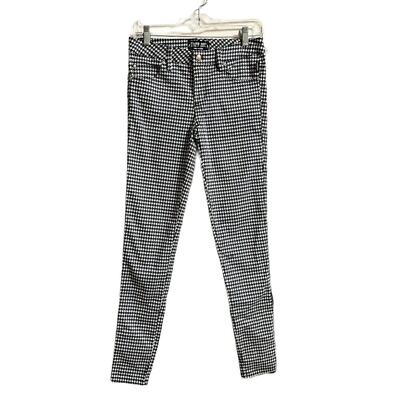 NWT TRIPP NYC Houndstooth Print Skinny Jeans in Black White Punk