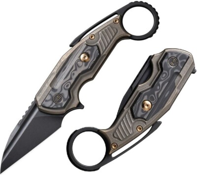 We Knife Co Ltd Yardbird Folding Knife 2.38'' CPM-20CV Steel Blade Titanium/CF