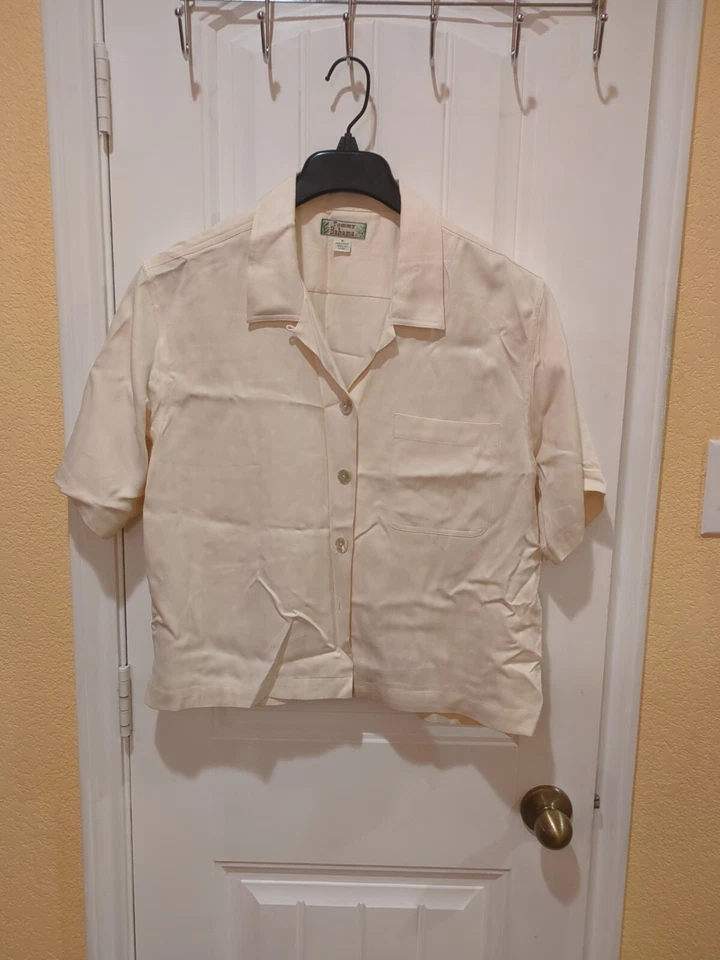 Tommy Bahama рубашка с белый 100% шелк размер M - Изображение 3 из 4