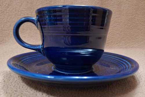 FIESTA FIESTAWARE Homer Laughlin COBALT Cup & Saucer Set - Picture 2 of 4