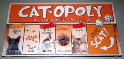 CAT-OPOLY Property Trading Board Game Cat's Meow! 2-6 Player Age 8+ Late For Sky