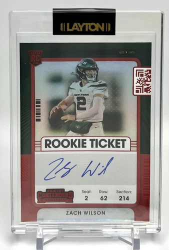 2021 Panini Contenders Rookie Ticket Zach Wilson Auto Red Zone Variation #102