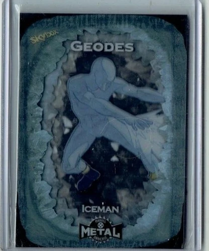 Iceman 2020 Skybox Marvel X-Men Metal Universe Geodes Card