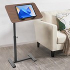 Side Table with Wheels, Adjustable Side Table, C Shaped Side Table