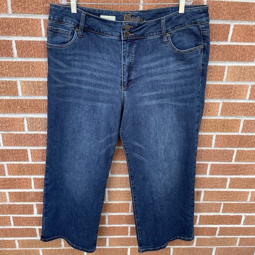 Kut From The Kloth Lucy High Rise Wide Leg Women’s Jeans Size 18 W Medium Wash - 第 1/10 張圖片