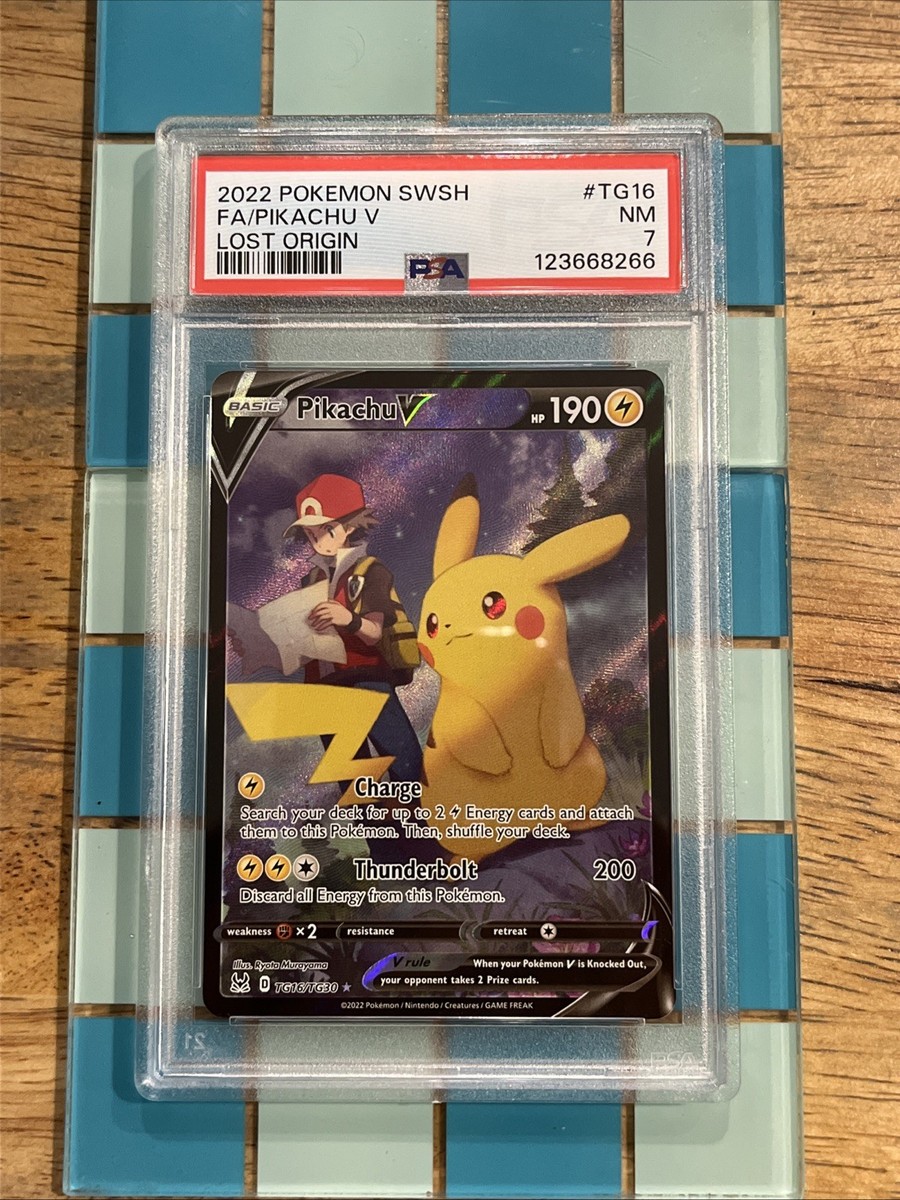 GRADED PSA 7 2022 Pokemon SWSH FA/Pikachu V Lost Origin #TG16 | eBay