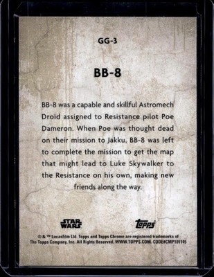 2025 Topps Chrome Star Wars BB-8 Galactic Graffiti #GG-3 SSP | eBay