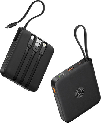 VRURC Power Bank Mit Kabel 10000Mah Klein USB C Powerbank Schnelles Aufladen 22.