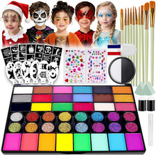 Professional Face Painting Kit for Kids - 42 Colors, Non-Toxic, Party Ready