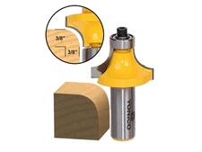 3/8" Radius Round Over Edge Forming Router Bit - 1/2" Shank - Yonico 13164
