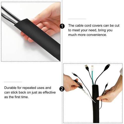 Cubierta de cable de piso 2 piezas cubierta parche cubiertas de cable eléctrico para ocultador de pared - Imagen 9 de 12