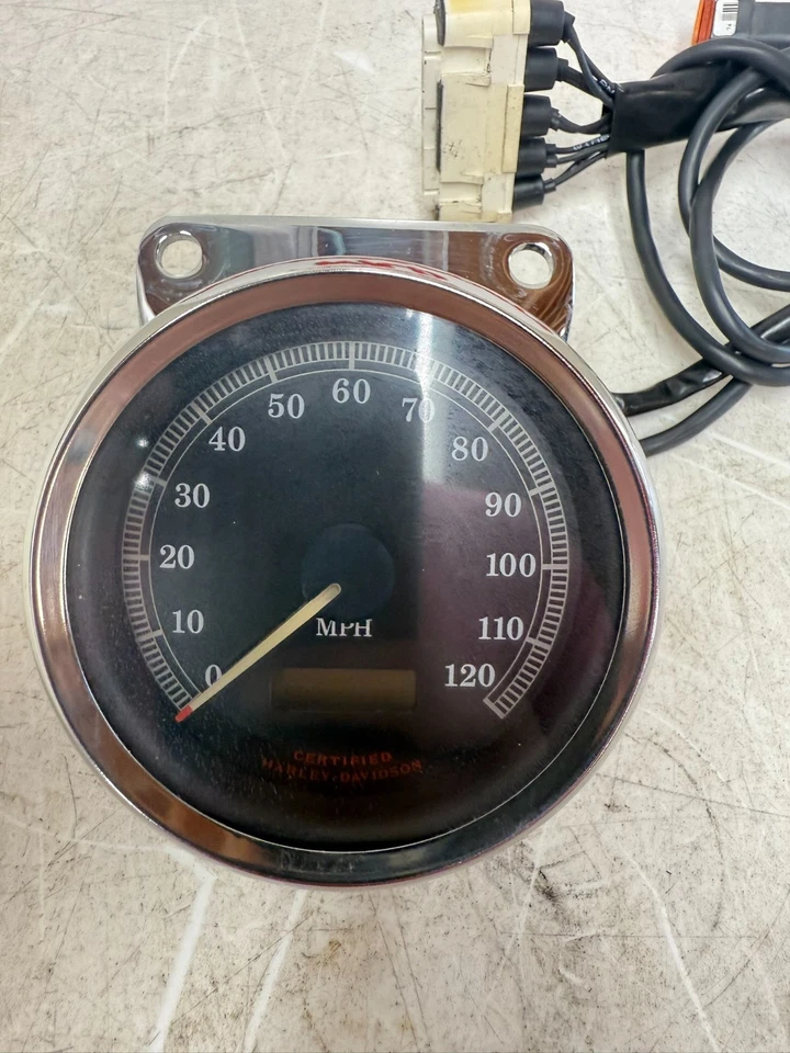 2003 Harley Davidson Sportster conjunto de indicadores de velocímetro velocímetro 9k milhas - Imagem 3 de 4