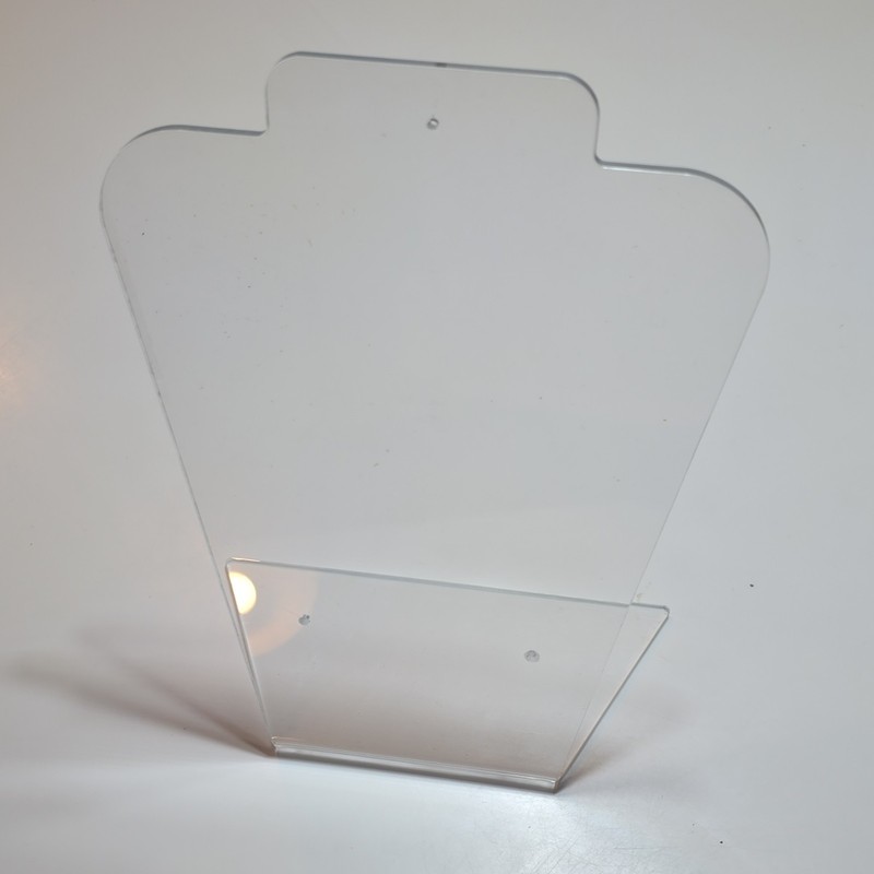 Clear Acrylic Slant Back Necklace Display, 12 x 8 in