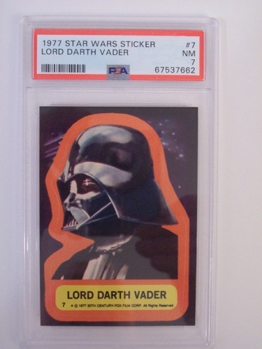 1977 Topps Star Wars Stickers #7 Lord Darth Vader — PSA 7