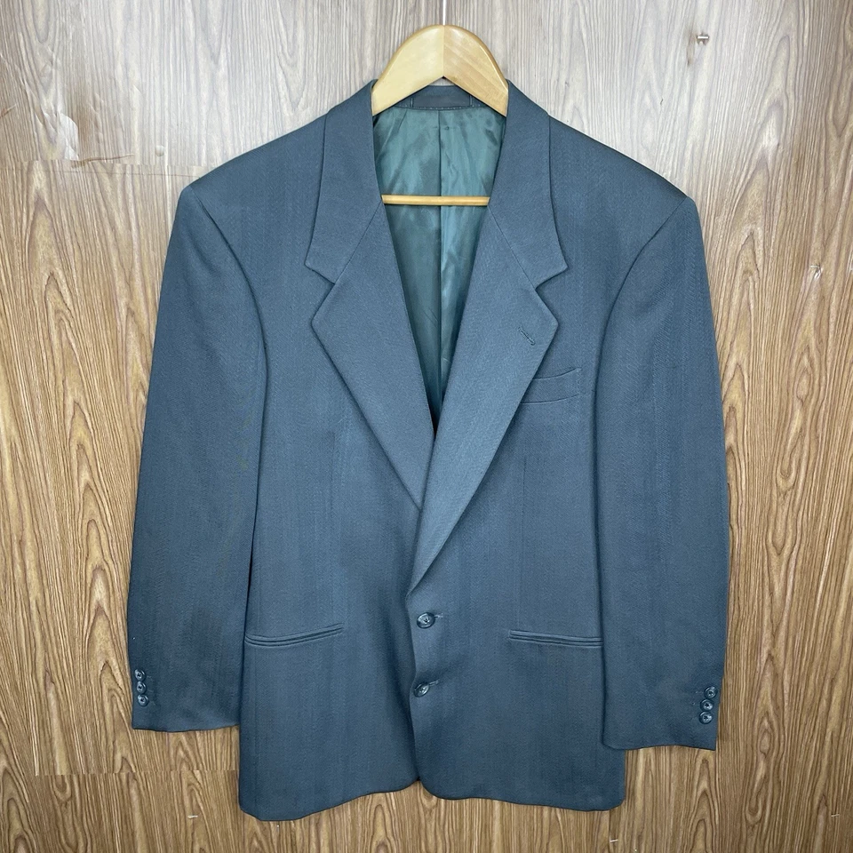 Abrigo deportivo Jhane Barnes Fifth Avenue para hombre 38R azul lana espiga hecho en EE. UU. Foto 2 de 4