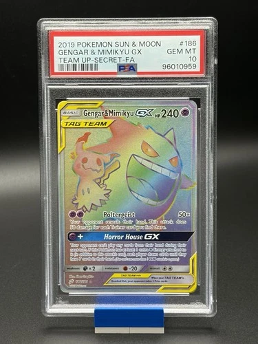 New ListingGengar & Mimikyu GX #186 Pokemon Team Up - PSA 10