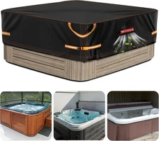 Hot Tub Cover - 600D Heavy Duty Oxford Hot Tub Lid, 90 X 90 Inch Spa Covers for 