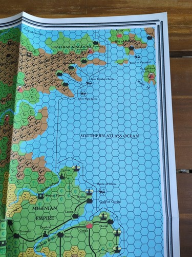 TSR 1990 Southern Iciria Hollow World Dungeons And Dragons RPG Map - Picture 10 of 16