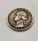 1944 25c Washington Quarter 90% Silver US Coin Circulated Philadelphia Mint