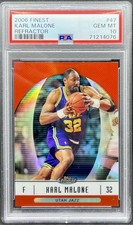2006 KARL MALONE Topps Finest REFRACTOR #47 PSA 10 JAZZ HOF Low POP 14