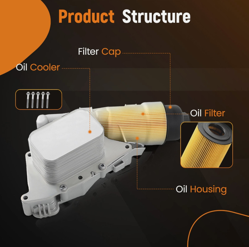 Aluminum Oil Cooler Filter Housing 11428585235 For Mini Cooper BMW i8 2014–2020
